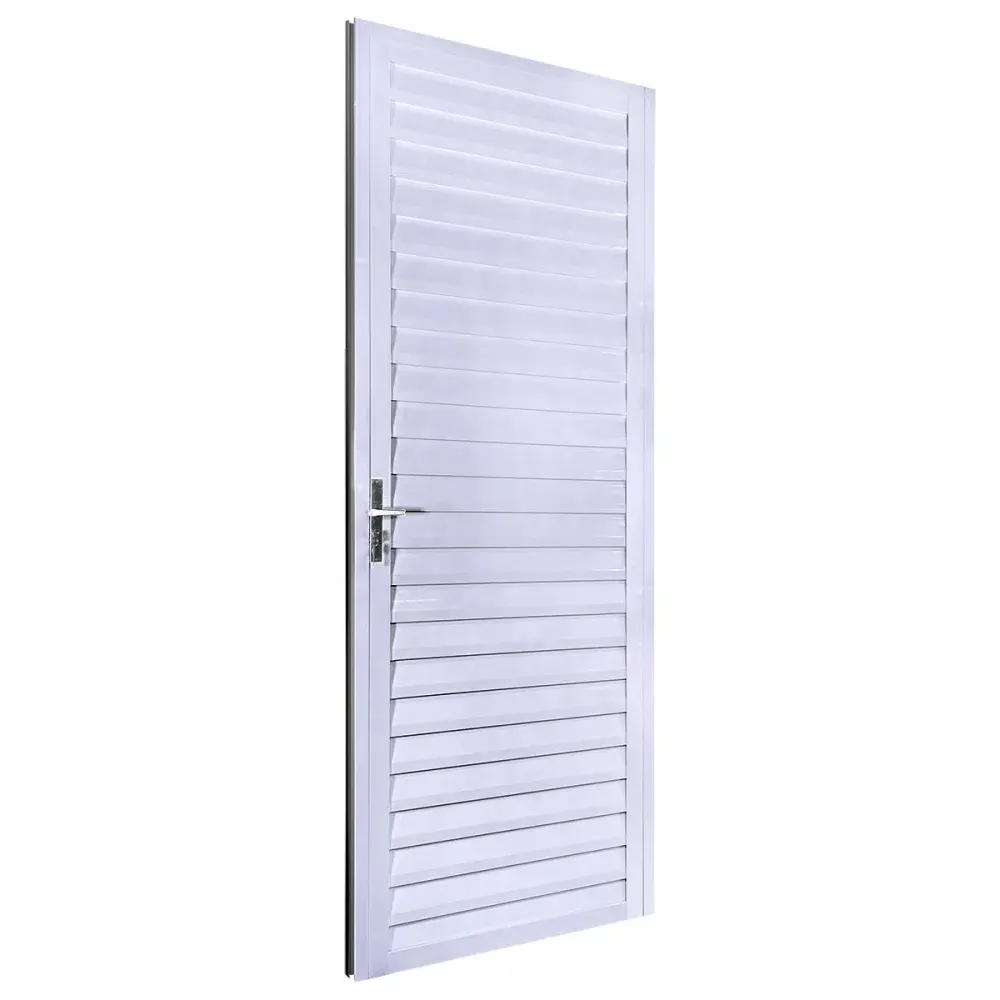 Porta veneziana em alumínio branco 210X80CM Aluvid