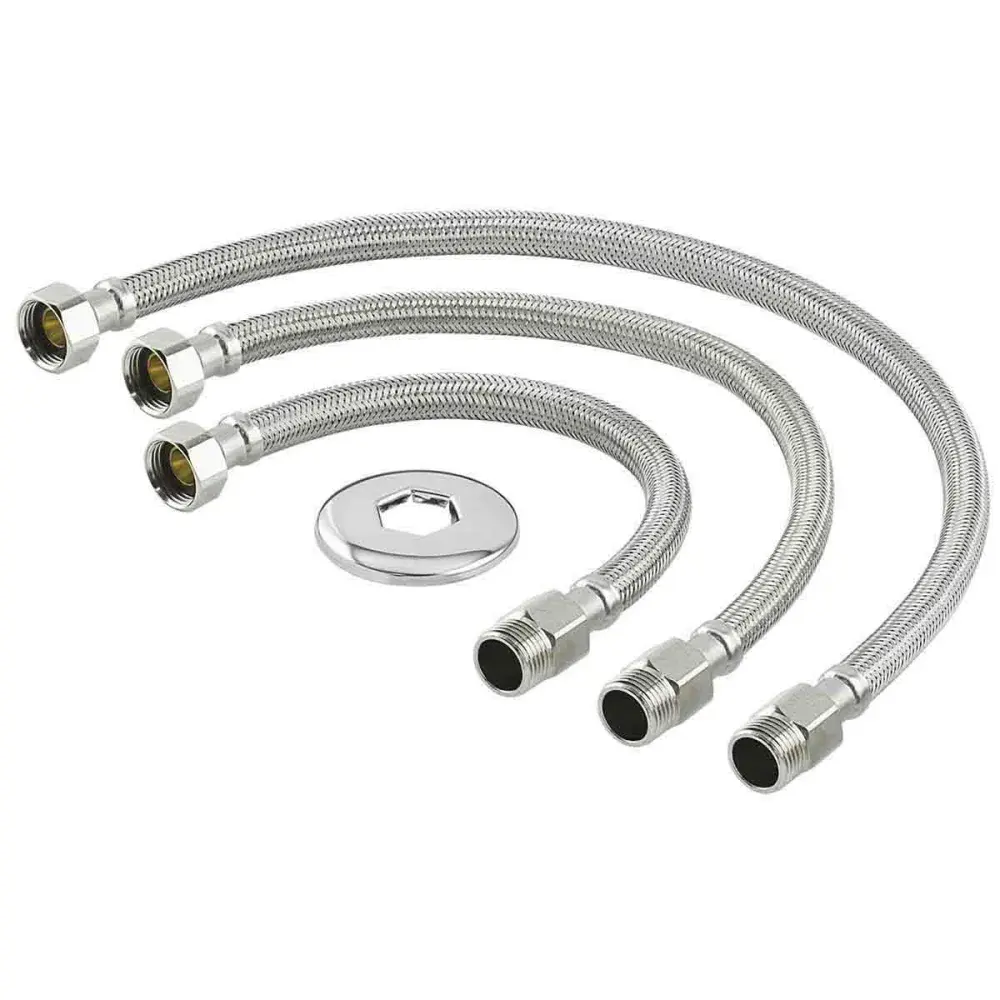 Engate flexível para conexão em aço inox 30CM Liege — fotografia de referência