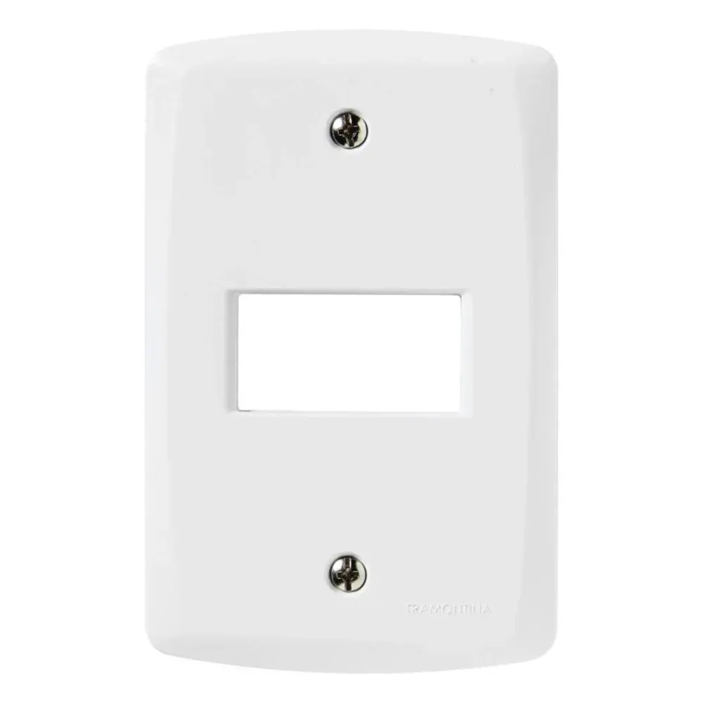 Placa horizontal 1 posto 4X2 lux² branca Tramontina — fotografia de referência