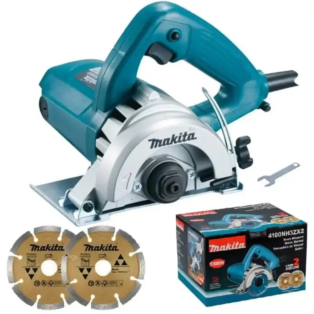 Serra mármore 4.3/8 POL 1.300W com 2 discos 4100NH3ZX2 Makita 110 V — fotografia de referência