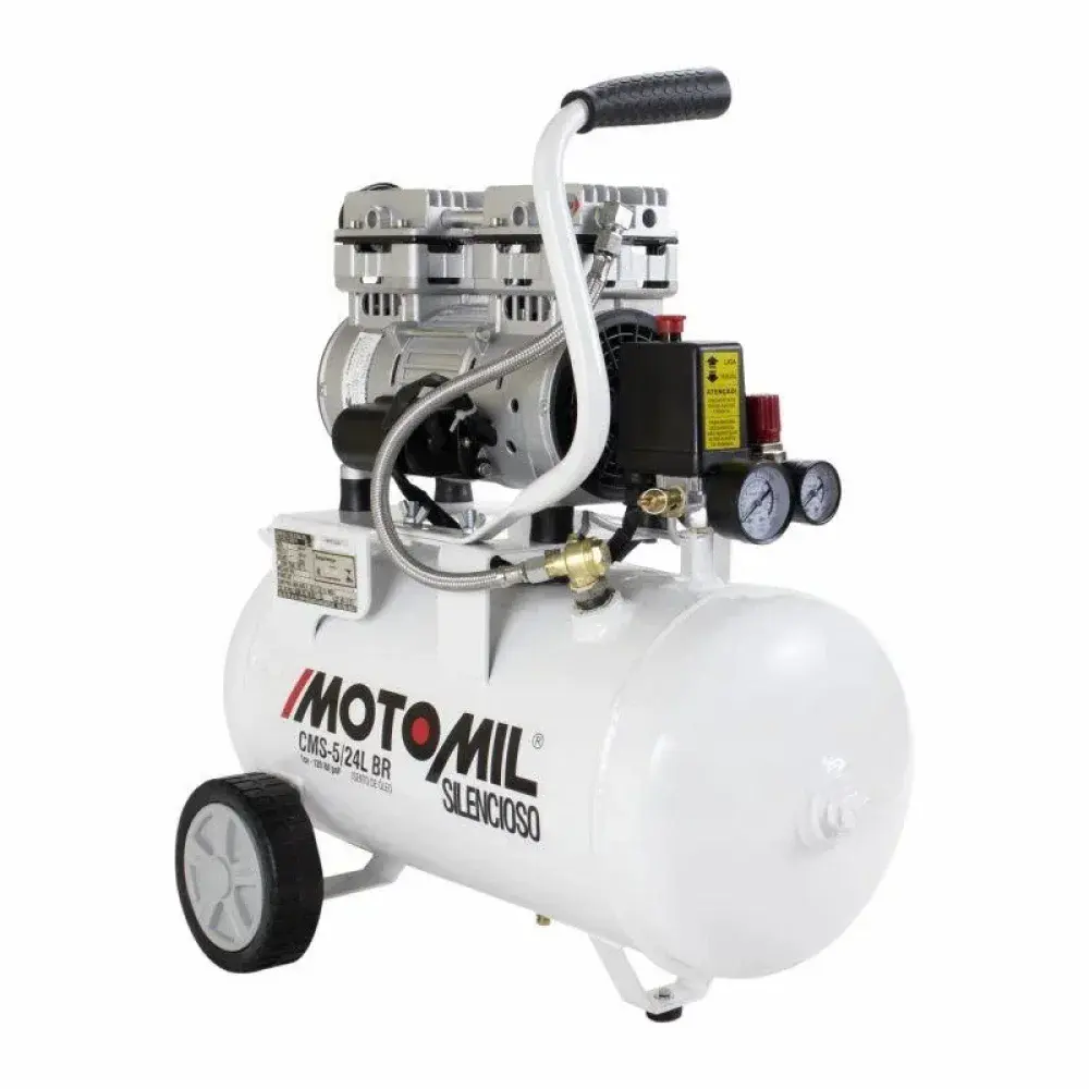 Compressor odonto silencioso cms 5,0/24BR 220V MotoMil — fotografia 7