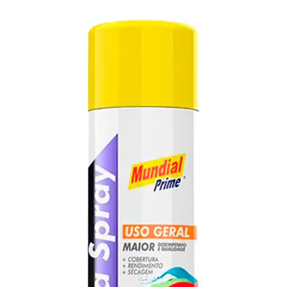 Tinta spray 400ML amarelo bandeira 03 uni mundial prime — fotografia 2