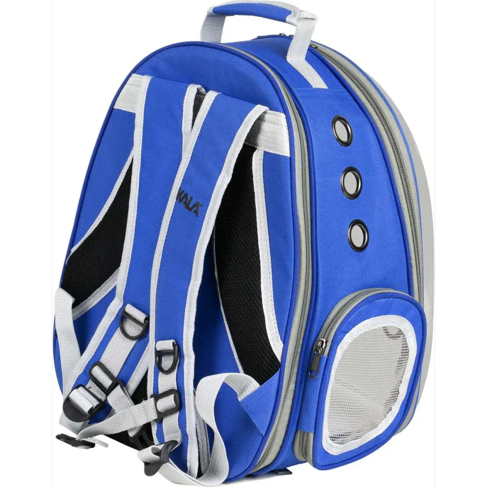 Mochila de transporte cabana expansível para pets azul da Kala — fotografia 3