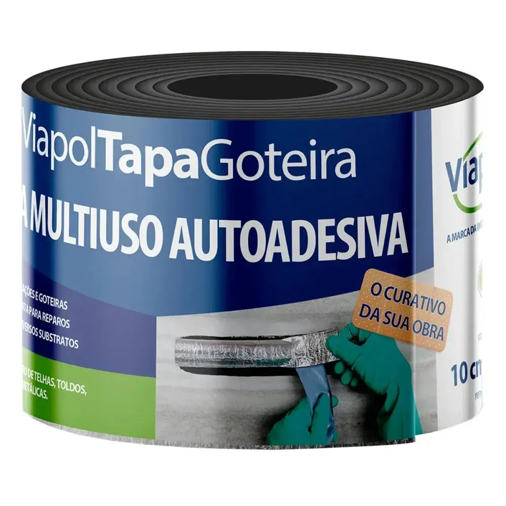 Viaflex fita autoadesiva tapa goteiras 10CM Viapol — fotografia 2