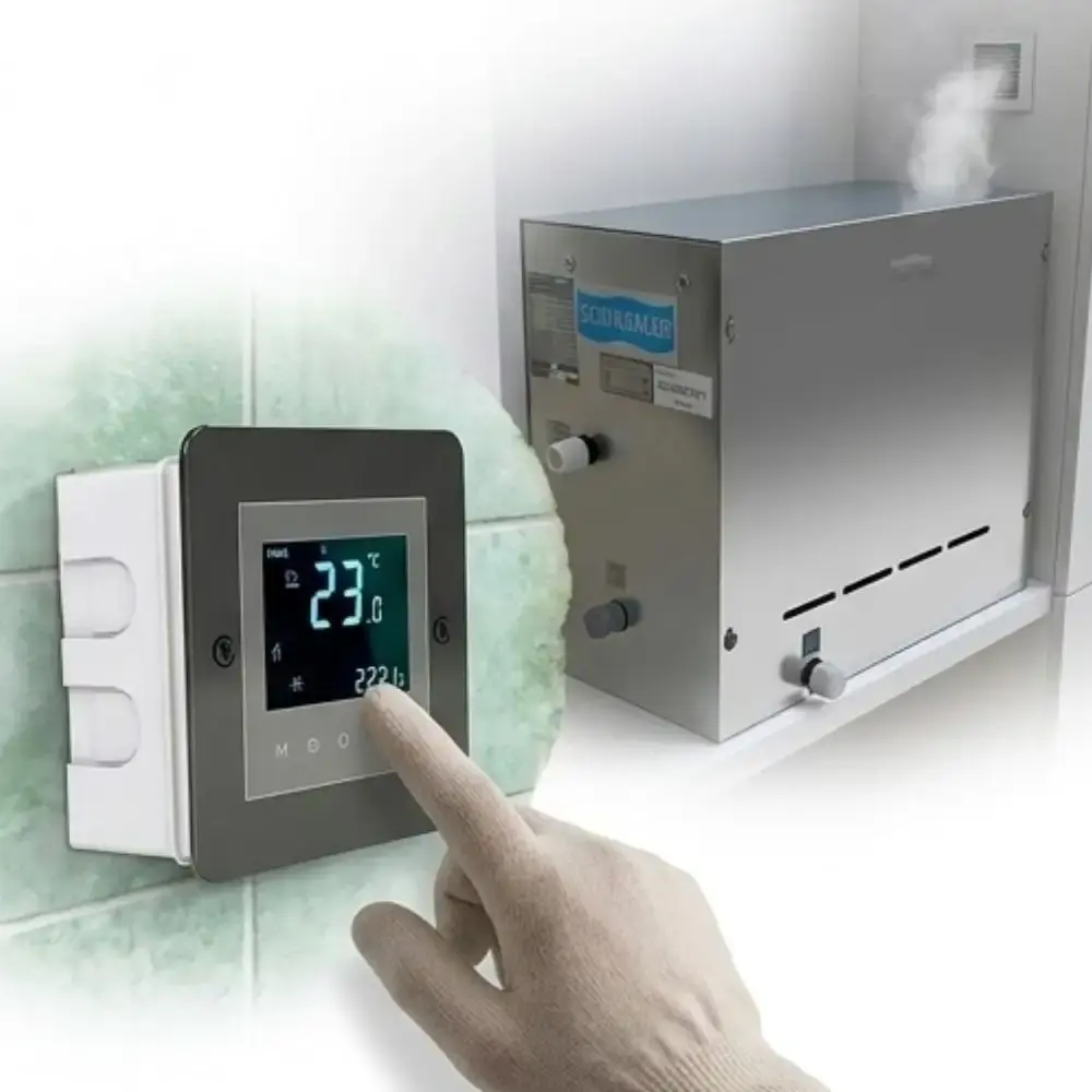 Sauna a Vapor Steam Inox 15kw Trifásica Comando Touch Wifi 15kw Steam inox 220V SODRAMAR — fotografia 5