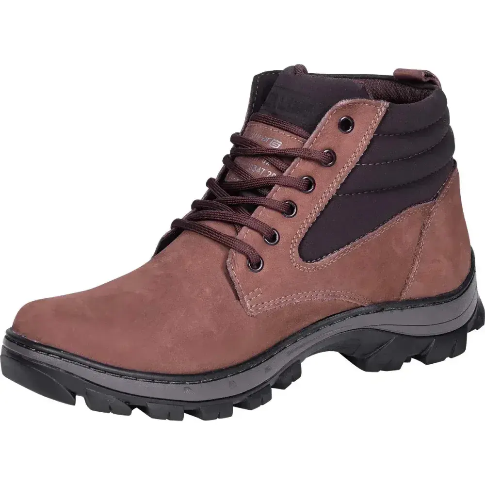 Botina picker em couro natural nobuck cravo N37 Collins — fotografia 9