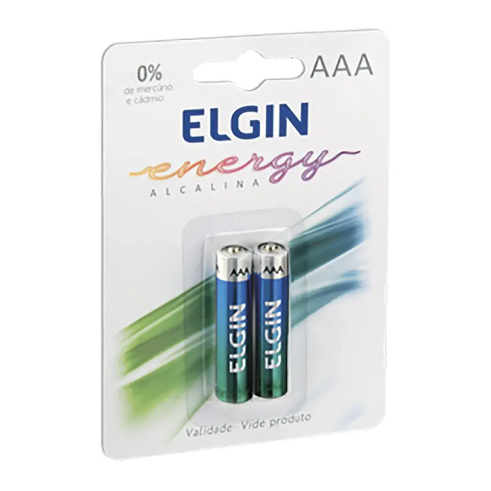 Pilha alcalina aaa blister 2PÇS Elgin