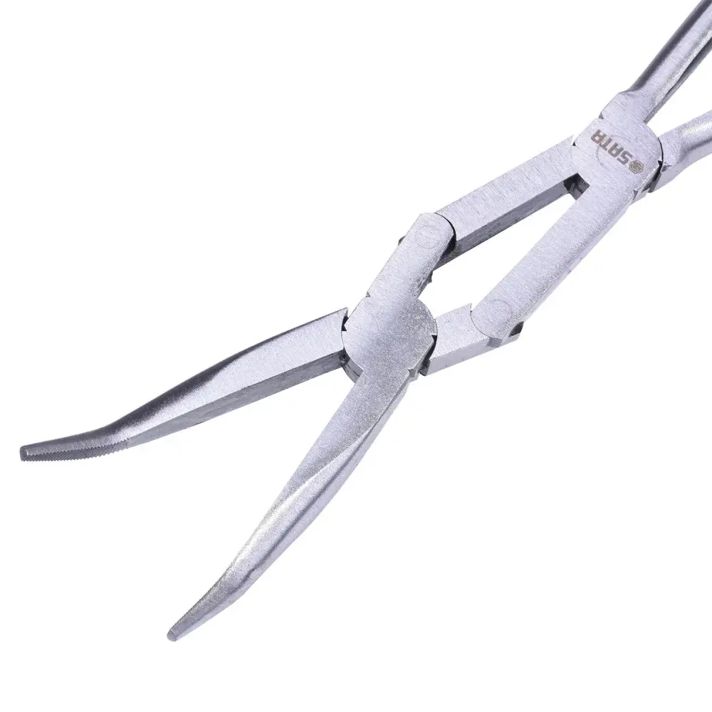 Alicate bico meia cana extra longo curvo 34CM ST70721ST Sata — fotografia 5