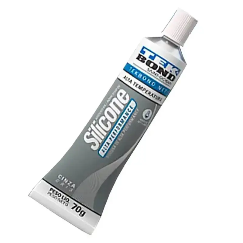 Silicone adesivo neutro alta temperatura cinza 70 GR 22104002400 Tekbond — fotografia de referência