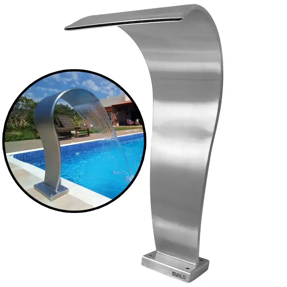 Cascata Piscinas 105 x 50 CM em Aço Inox Legítimo Naja Grande EVALD — fotografia de referência