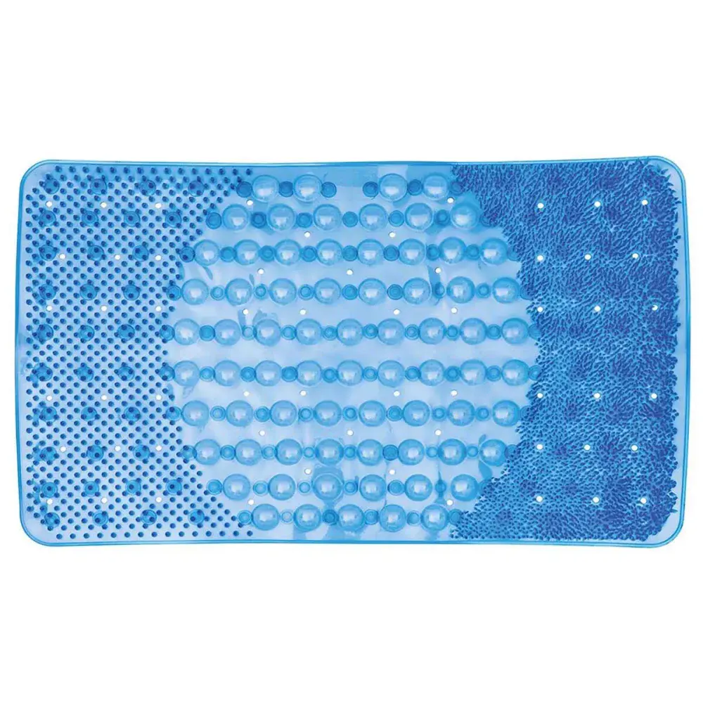 Tapete box banheiro Kala 67X37CM azul — fotografia de referência
