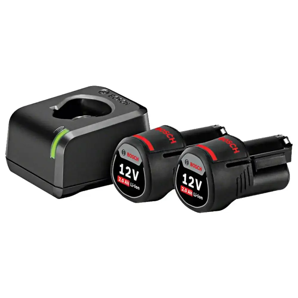 Kit 2 baterias 12V 2.0 AH + 1 carregador GAL 12V-20 bivolt Bosch — fotografia 3