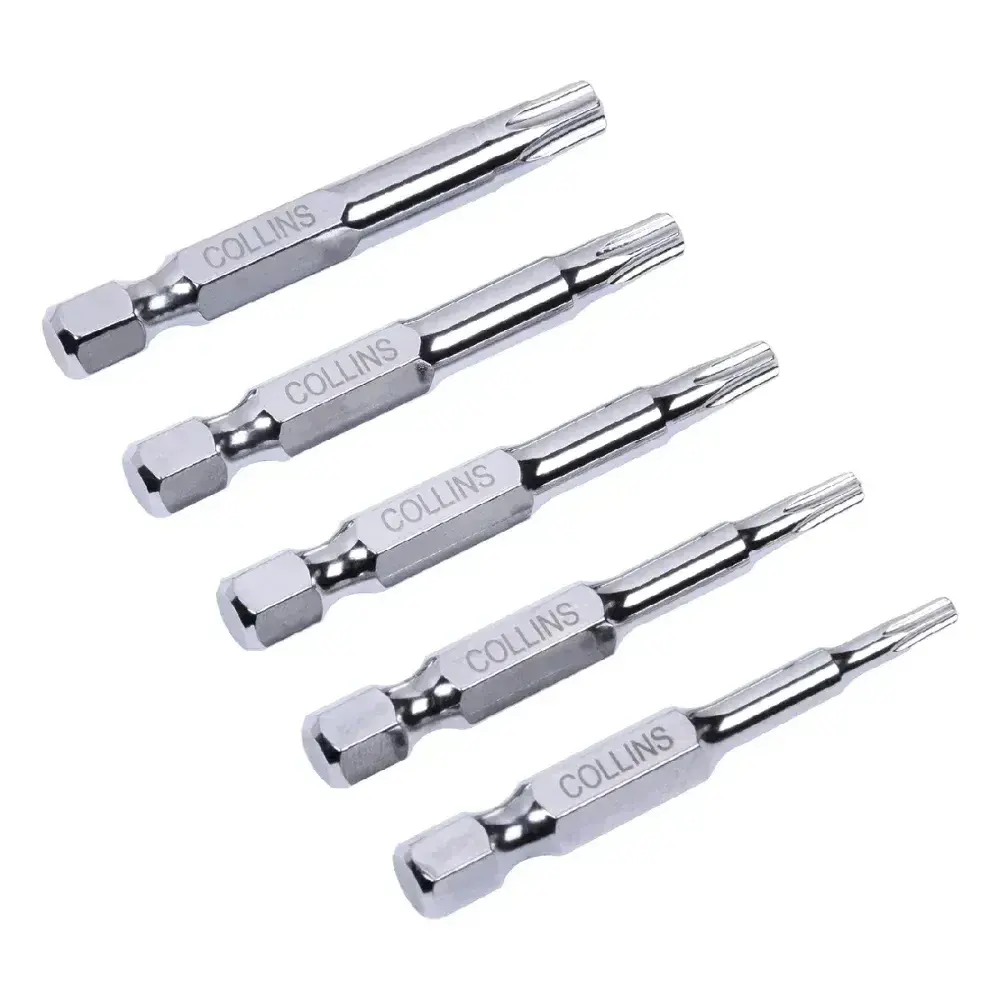 Jogo de bits 1/4 torx 50MM 5 peç Collins — fotografia 3