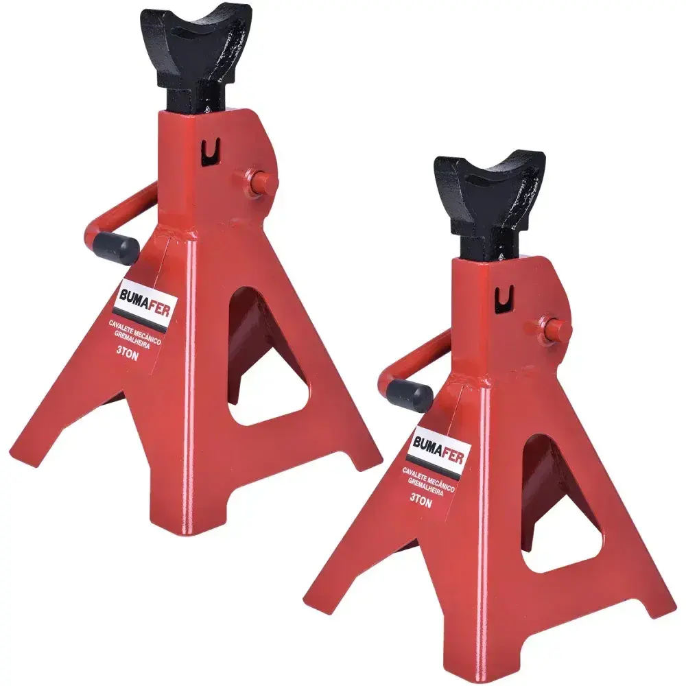 Cavalete mecânico vermelho 3T com 2 peç Bumafer — fotografia 7