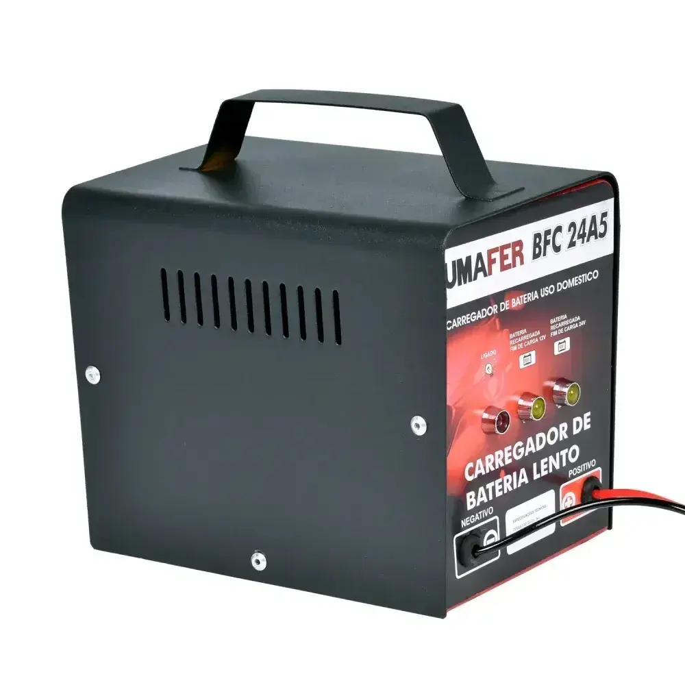 Carregador de bateria automotivo 5A 12V Bumafer — fotografia 9