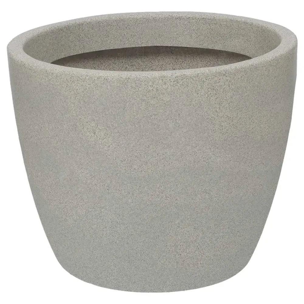 Vaso malta redondo em granito pedra 24X20CM 6L Vasart — fotografia de referência