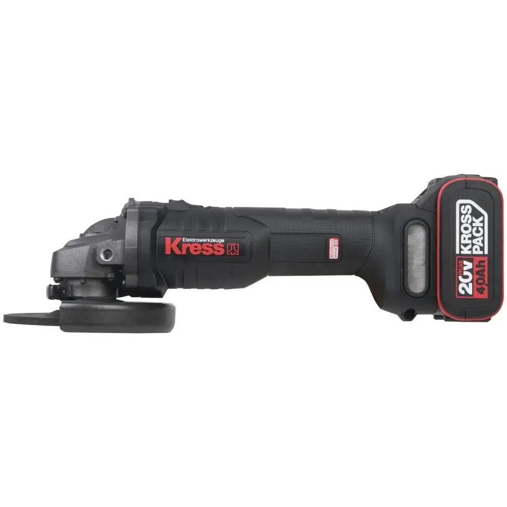 Martelete perfurador 20V brushless e esmerilhadeira angular 5 POL com 4 baterias e carregador Kress — fotografia 5