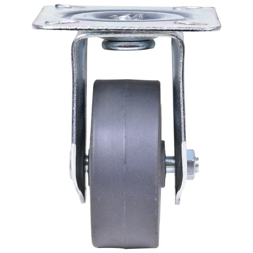 Rodízio placa fixo 312 cinza metalúrgica teicar — fotografia 8