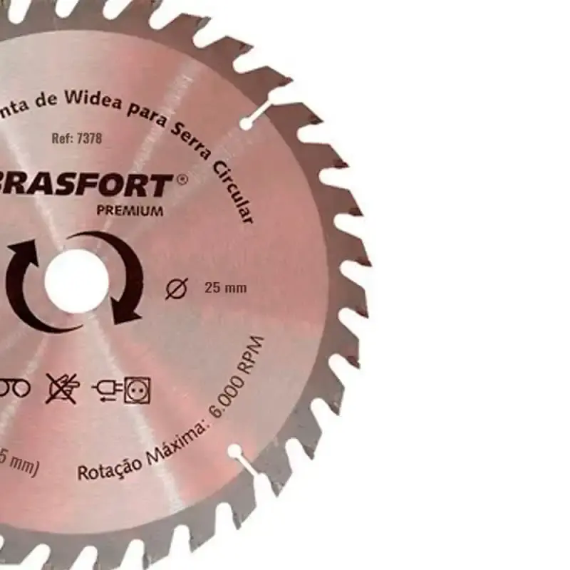 Serra Circular de Widea 9.1/4 Pol x 36 Dentes Com Furo de 25MM 7378 BRASFORT — fotografia 3