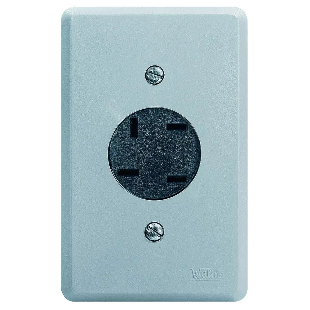 Tomada telefone 4P telebras cinza toc Walma