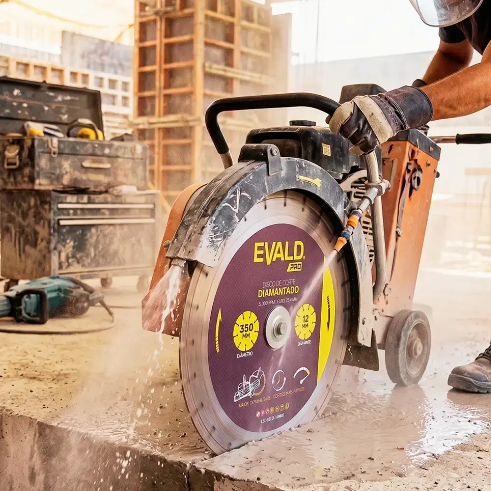 Disco de corte diamantado 350 MM 14 POL para asfalto e concreto segmentado Evald PRO — fotografia 6