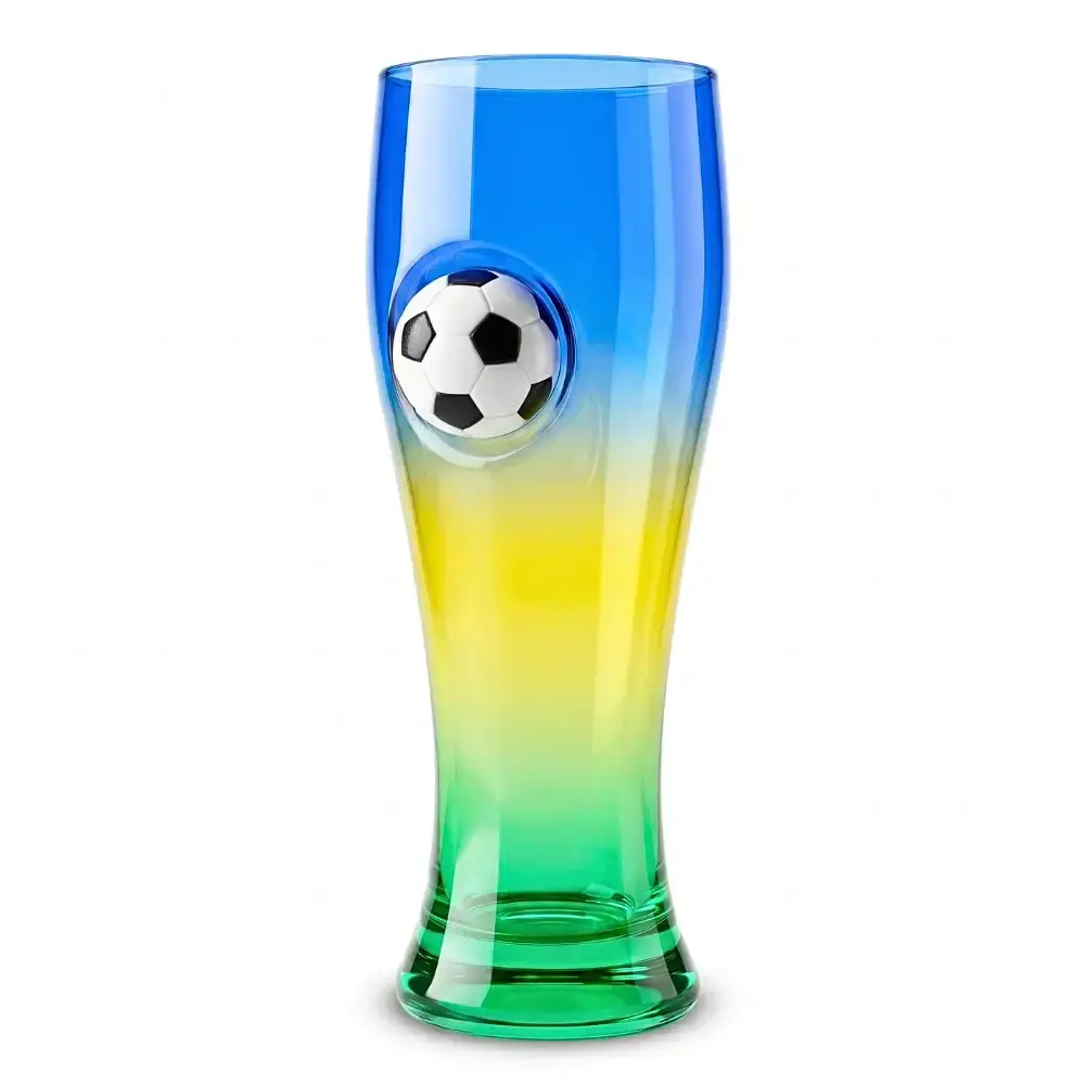 Copo de vidro modelo tulipa futebol copa do mundo casa LYS — fotografia de referência