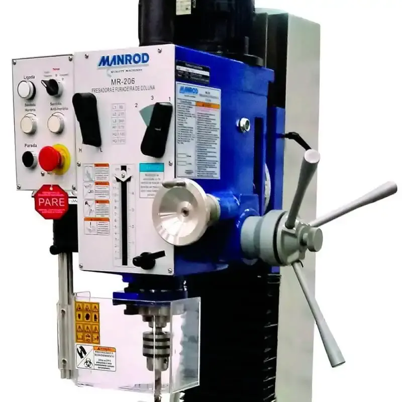Furadeira fresadora de bancada MR-206 trifásica 220V Manrod — fotografia 3