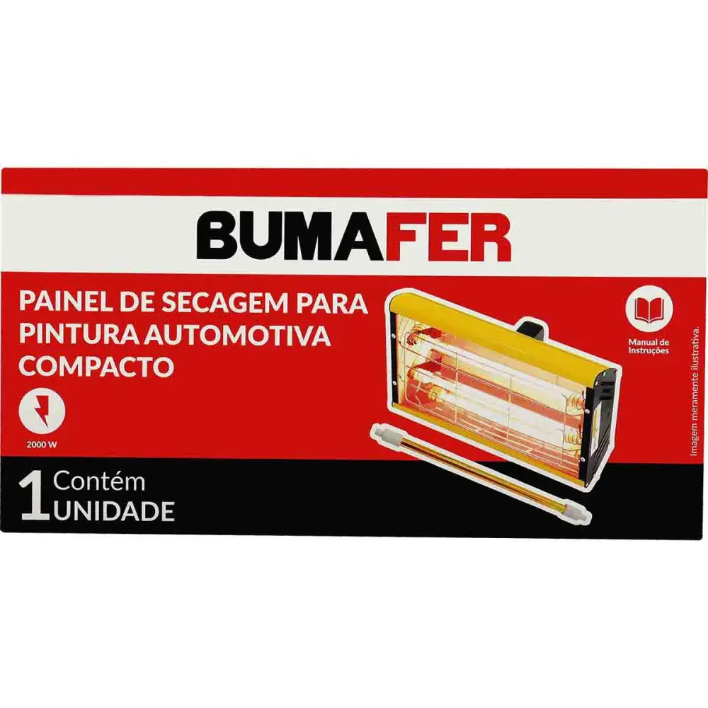 Painel de secagem para pintura automotiva 2000W 220V Bumafer — fotografia 9
