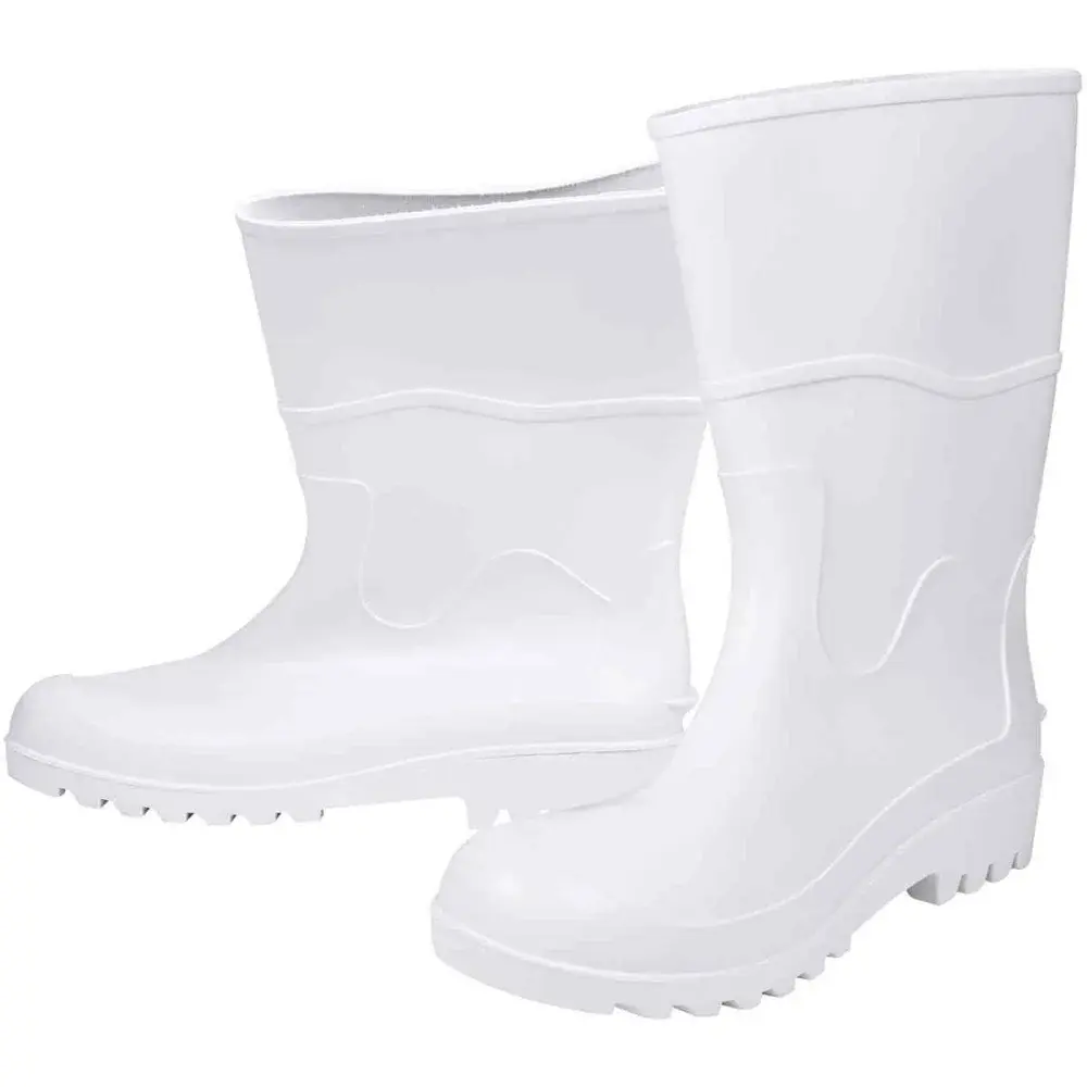 Bota pvc branca nr 41 cano médio sem forro Kala — fotografia de referência