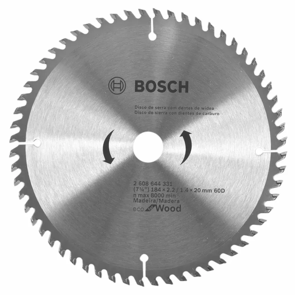 Disco de serra 7 ¼” em aço com dentes widea 60 d Bosch — fotografia de referência