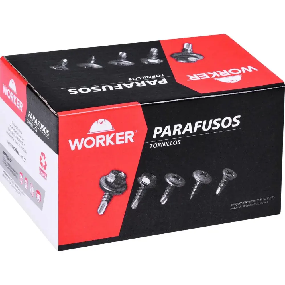 Parafuso ponta broca cs inox 5,5MMX1.1/2 300 peç Worker — fotografia 5
