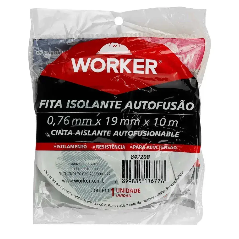 Fita isolante autofusão 19MMX10M Worker — fotografia 6