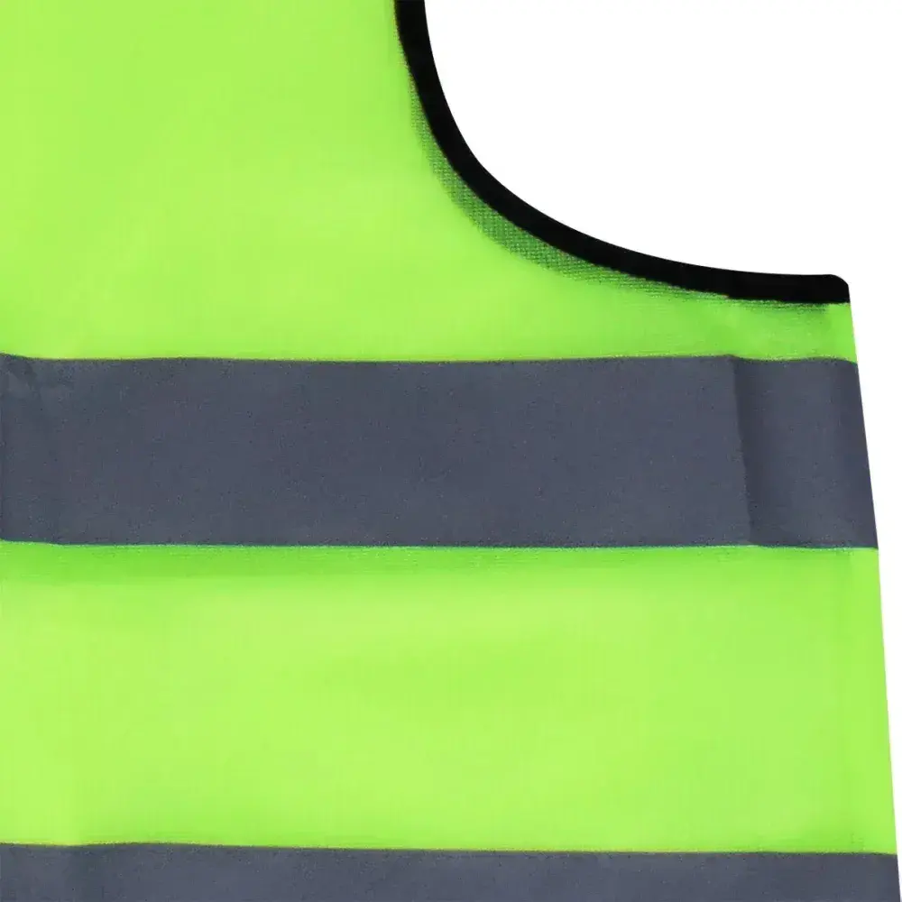 Colete refletivo em poliéster sem bolso amarelo Kala — fotografia 8