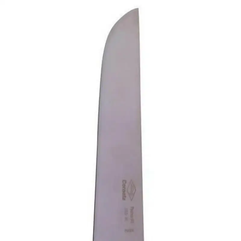Faca larga premium para carne aço inox 10 POL 25 CM cabo branco Corneta — fotografia 2
