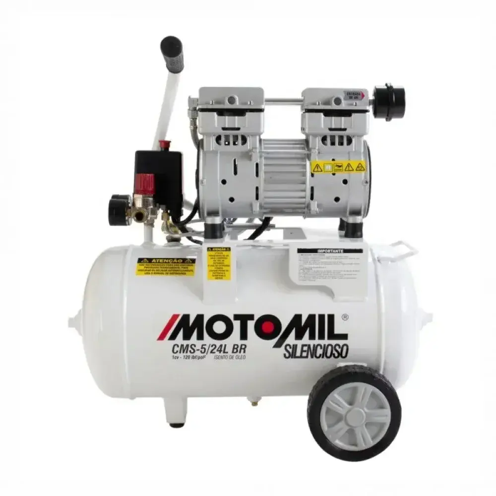 Compressor odonto silencioso cms 5,0/24BR 127V MotoMil — fotografia 5