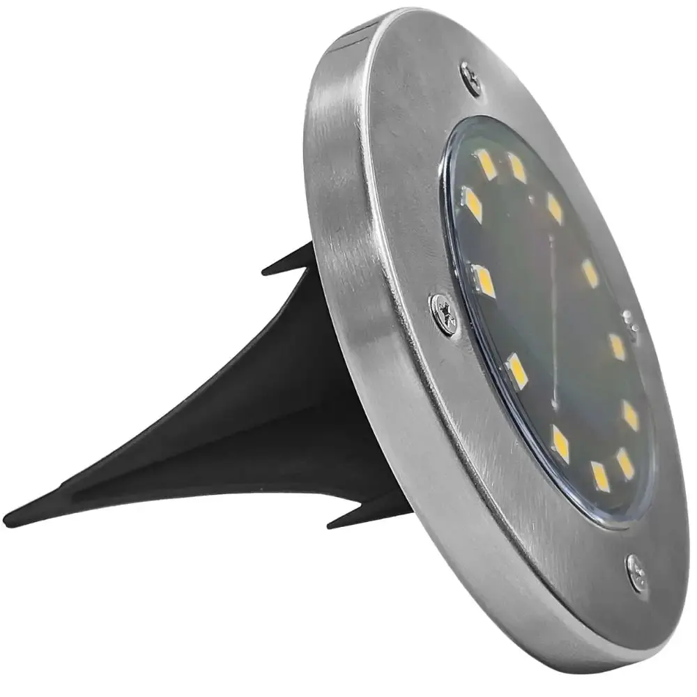 Luminária solar spot de chão 12 leds prova d`agua kit 10 peças casa LYS — fotografia 4