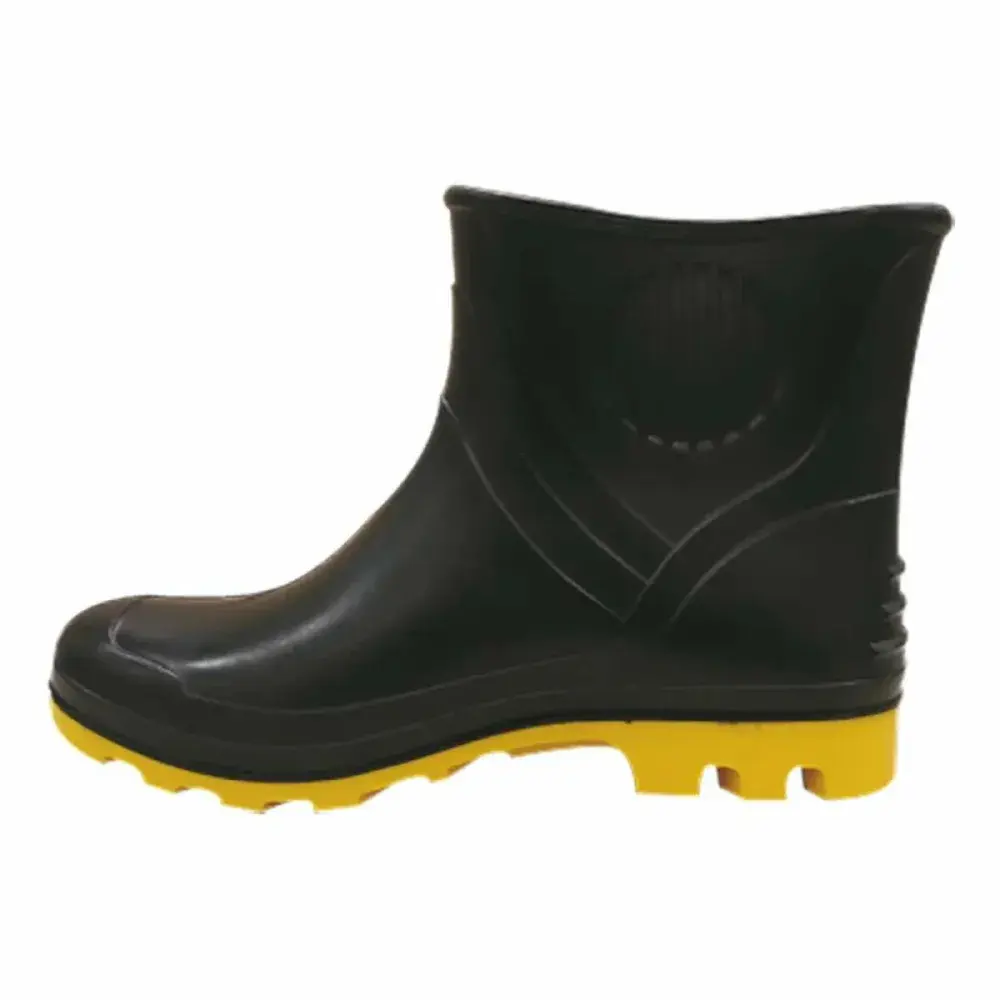 Bota de pvc cano curto preta com amarela Nº37 Grendene
