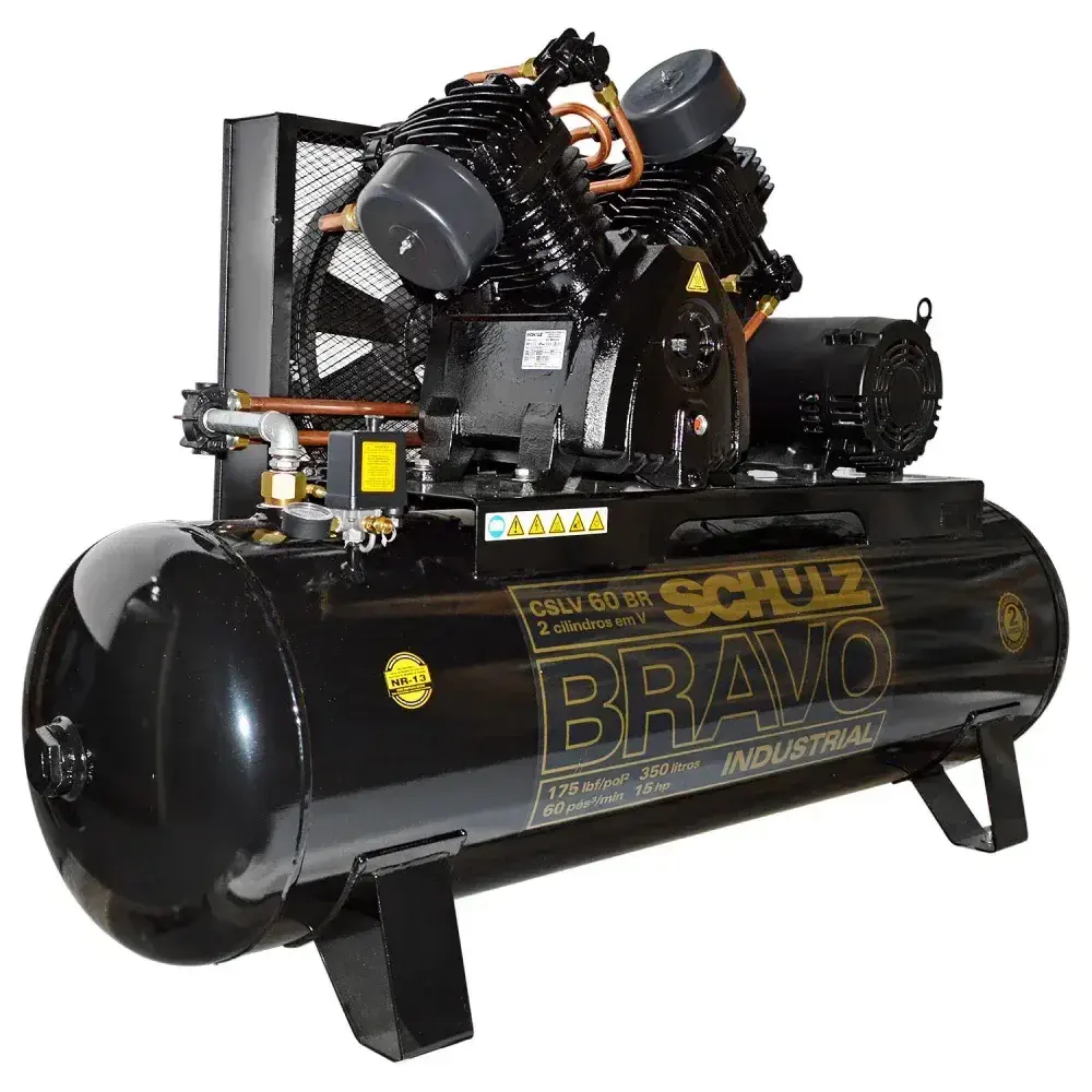 Compressor de ar 60 pés 350L bravo cslv 220/380V Schulz — fotografia 5