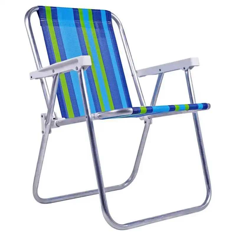Cadeira de praia e piscina alta em alumínio kit 4 peças cores variadas 25500 BEL — fotografia 5