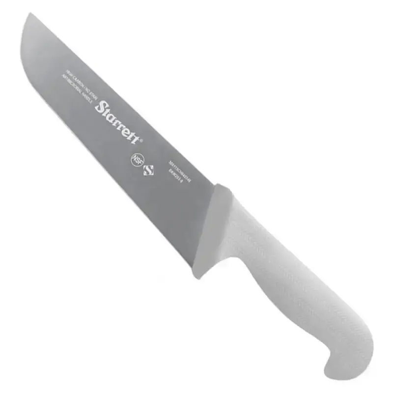 Faca para carne lâmina reta larga 20 CM 8 POL branca KBKW203-8 Starrett — fotografia de referência