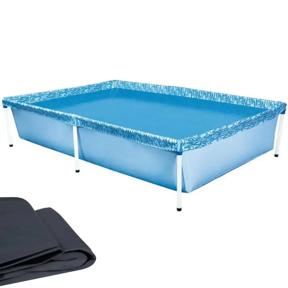 Piscina retangular 1000 litros 189X126X42CM com capa Mor — fotografia de referência