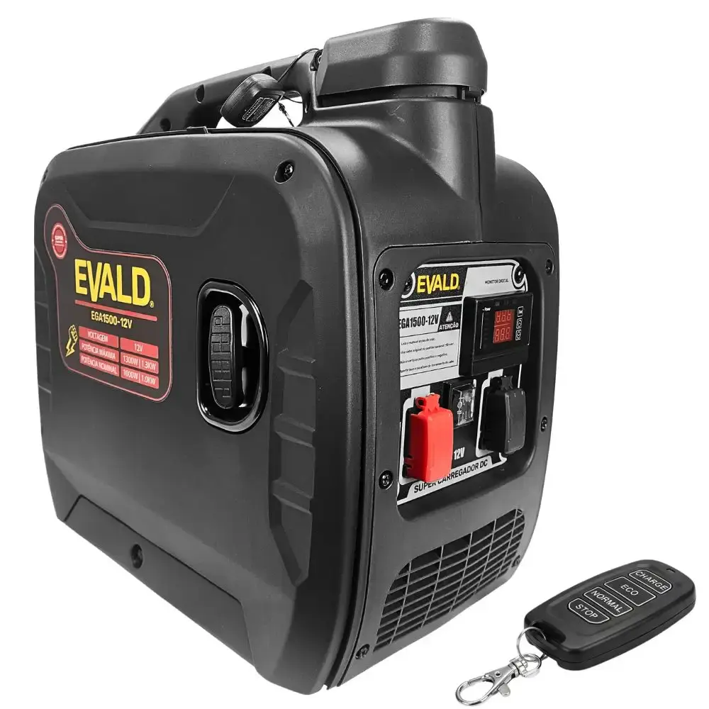 Gerador a gasolina automotivo para baterias 12V inteligente motorhome EGA1500-12V Evald — fotografia de referência