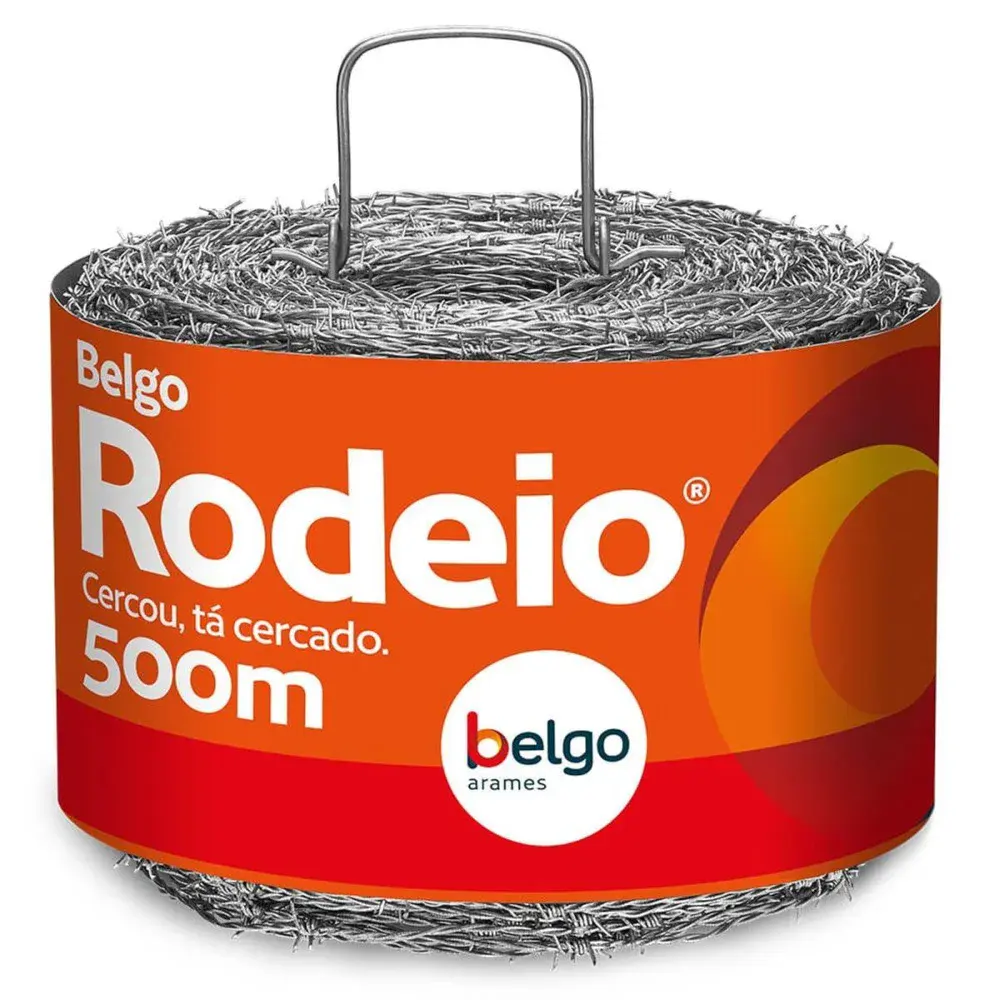 Arame farpado rodeio camada leve 1,60MM 500M Belgo — fotografia de referência