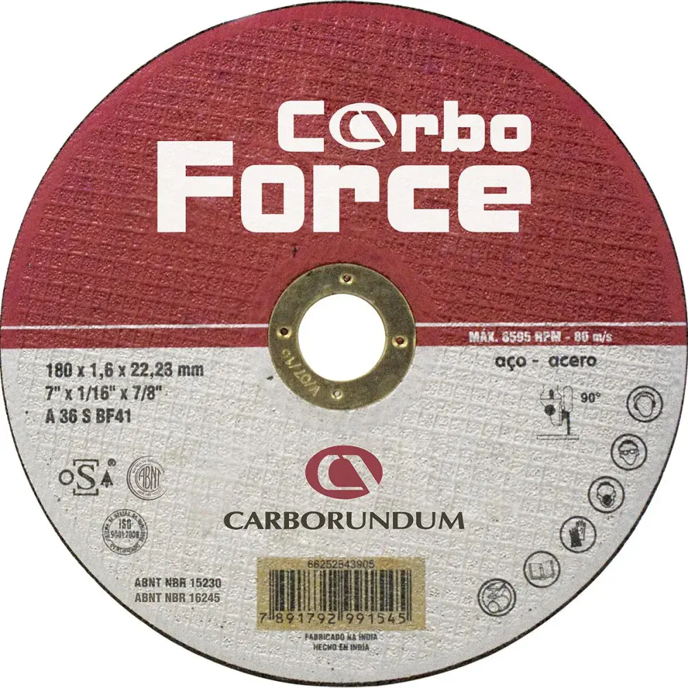 Disco corte aco 9 Carborundum 230X3,,23 carbo