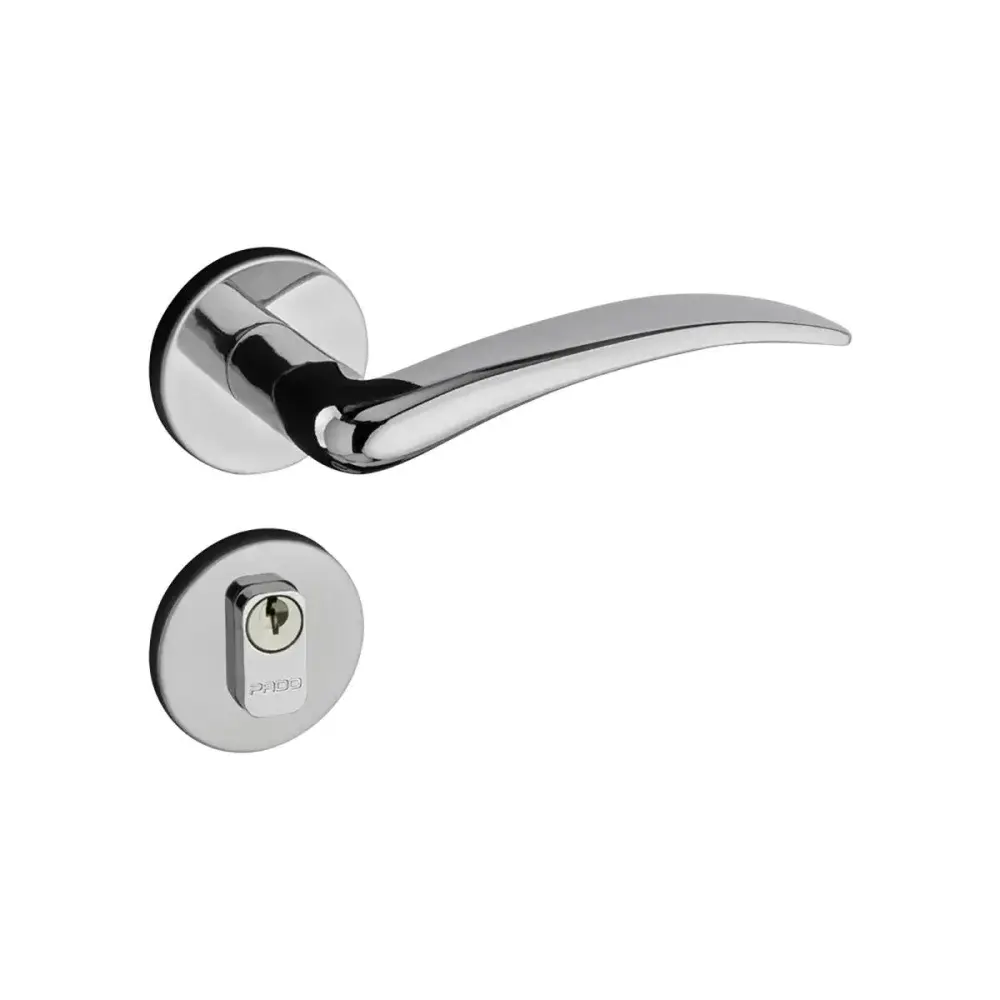 Fechadura externa classic roseta cromado Pado