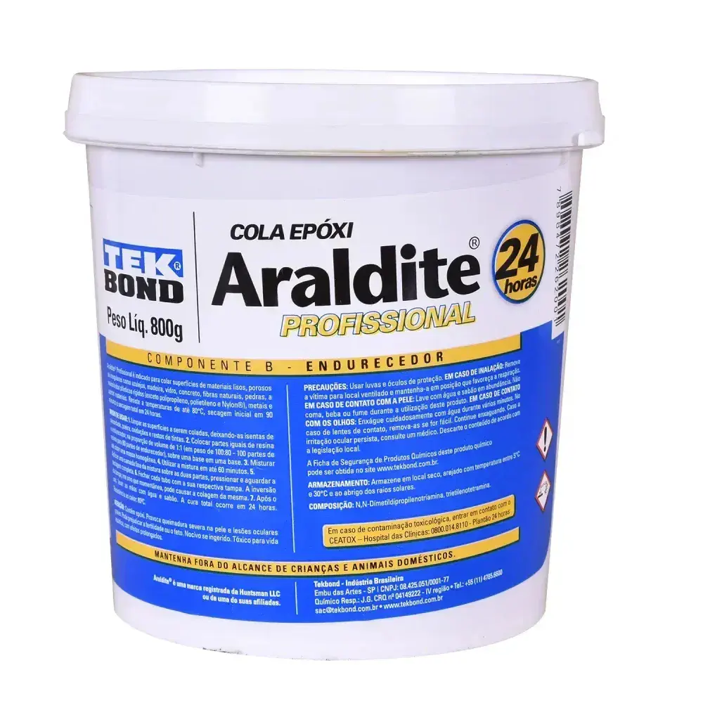 Cola epóxi Araldite profissional 1,8KG tekbond — fotografia 8