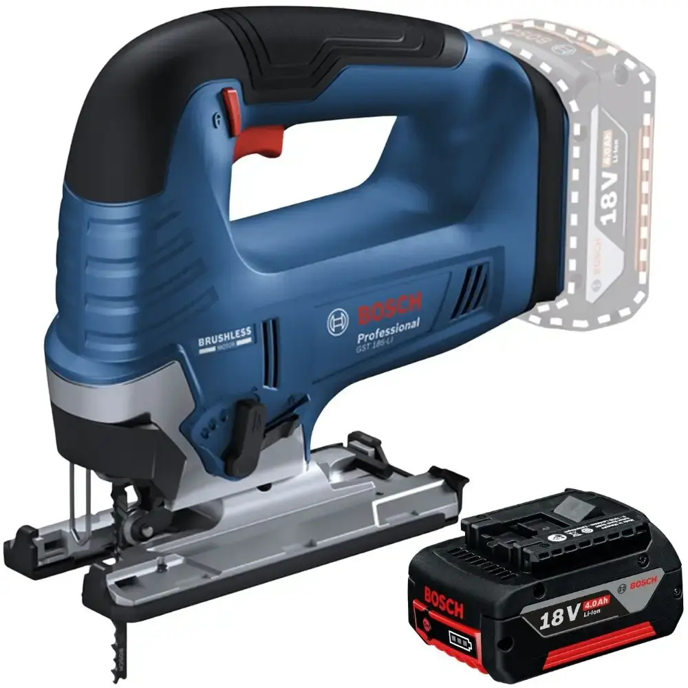 Serra tico-tico 18V GST 185-LI brushless com bateria 4AH Bosch
