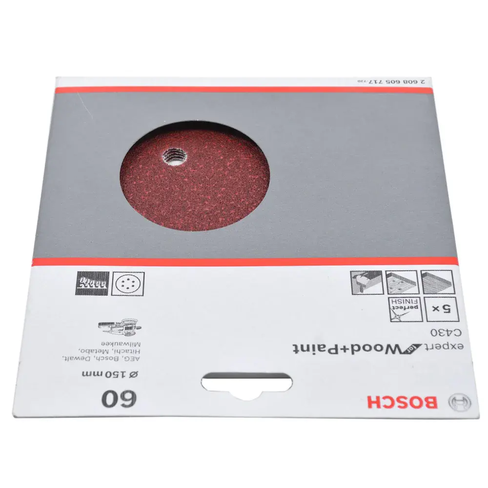 Folha de lixa C430 150MM com 5 unidades Bosch — fotografia 5
