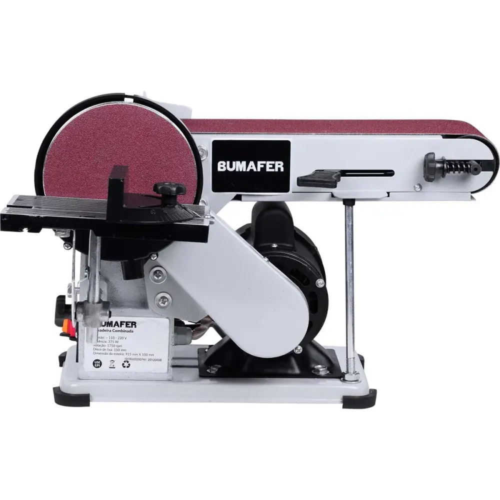 Lixadeira de cinta combinada 150MM 1750RPM 375W bivolt Bumafer