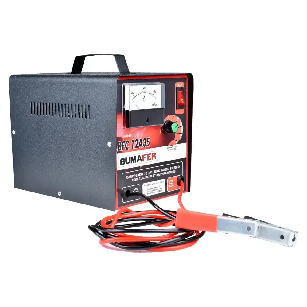 Carregador de bateria bivolt BFC12A35 35 amperes Bumafer — fotografia 8